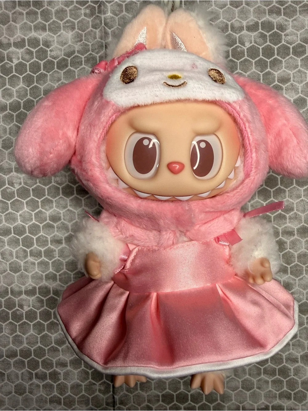 Pop Mart The Monsters X Sanrio Labubu My Melody Plush Doll Pendant New Open Box